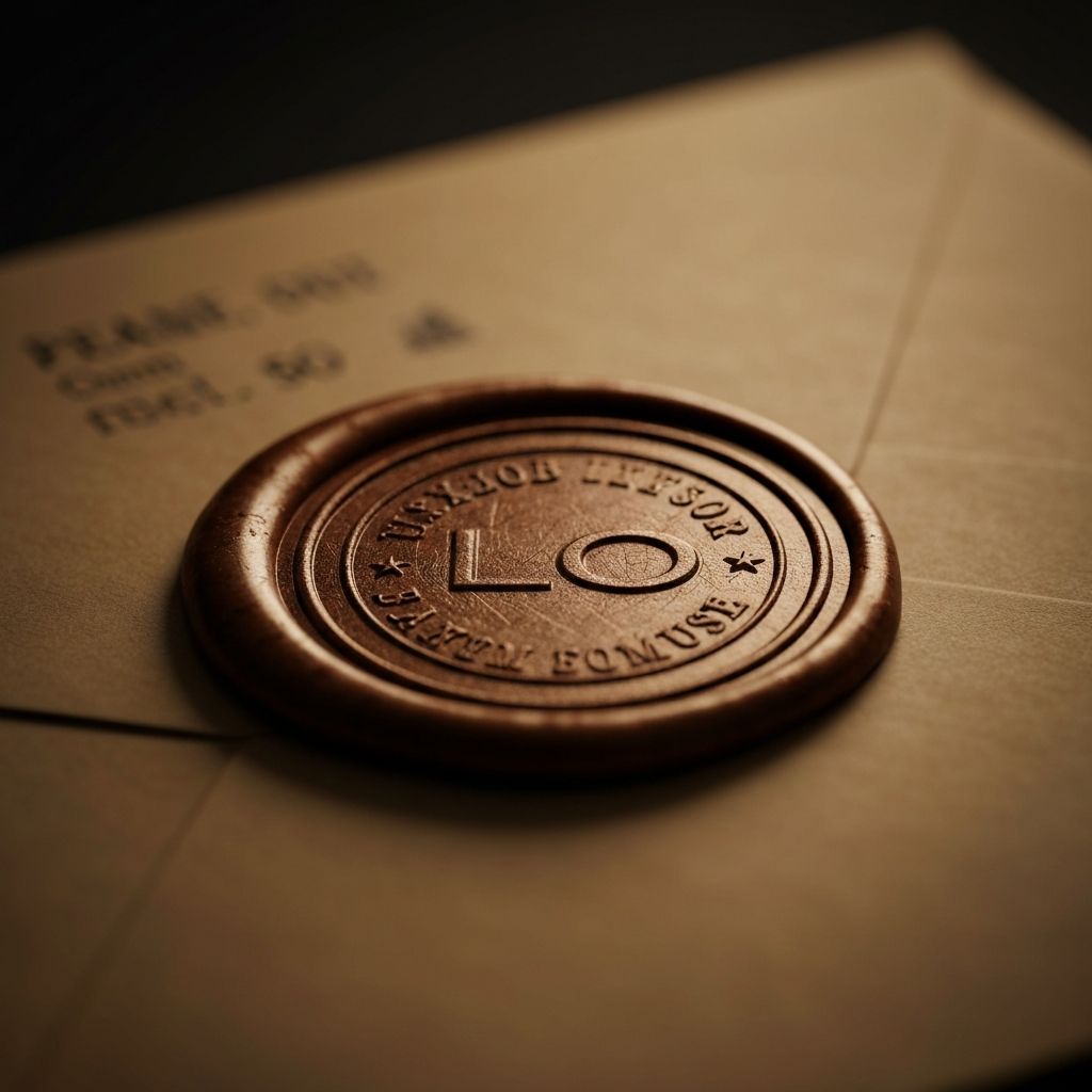 Pieczec lakowa z logo